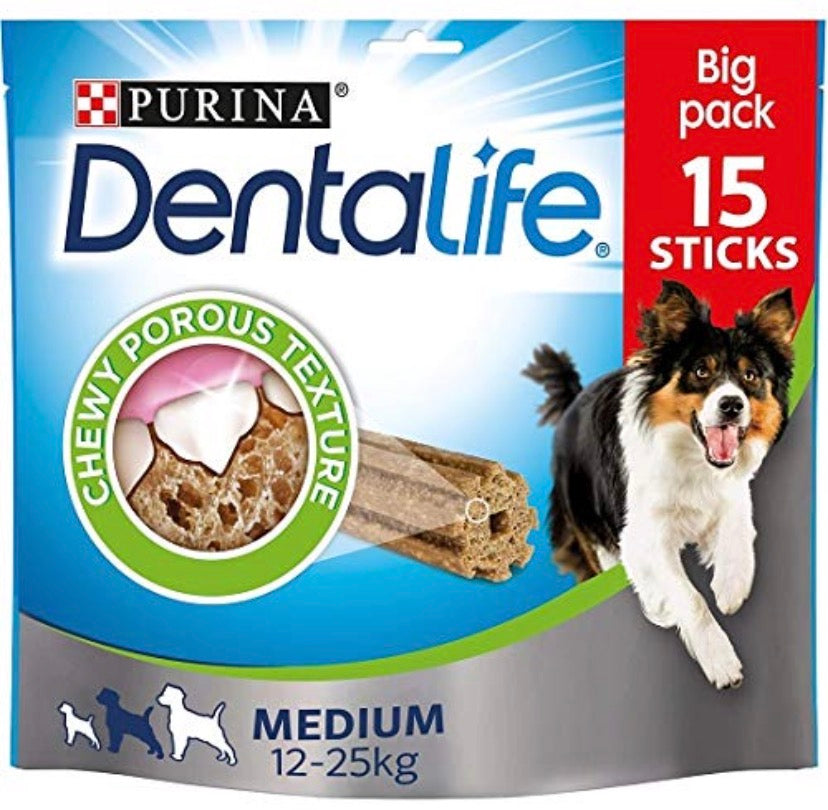 Purina Dentalife Medium Dog Chews – 15 Pack