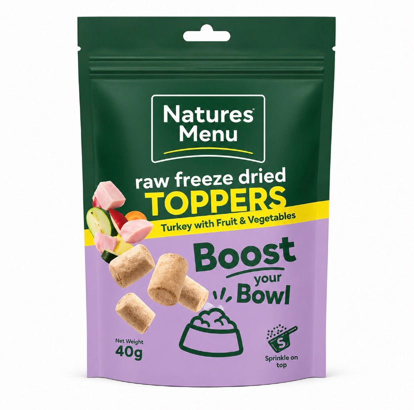 Natures Menu Raw Freeze Dried Toppers Turkey – 40g