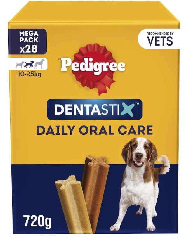Pedigree Dentastix Daily Oral Care Dog Treats – Mega Pack (28 Sticks)