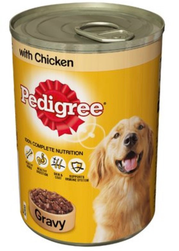 Pedigree Chum Wet Dog Food 400g (Single Tin) in gravy