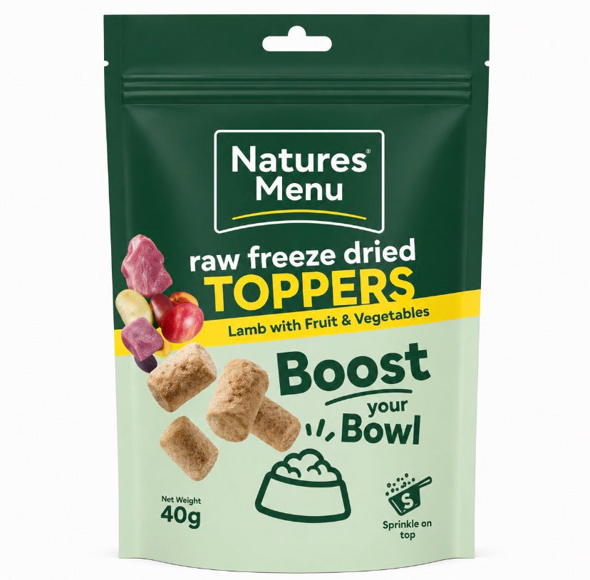 Natures Menu Raw Freeze Dried Toppers Lamb – 40g