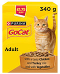 GO-CAT Chicken and Turkey Dry Cat Food 340g PMP