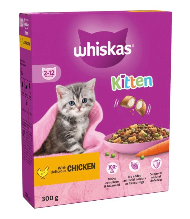 Whiskas Kitten Chicken Dry Cat Food 300g