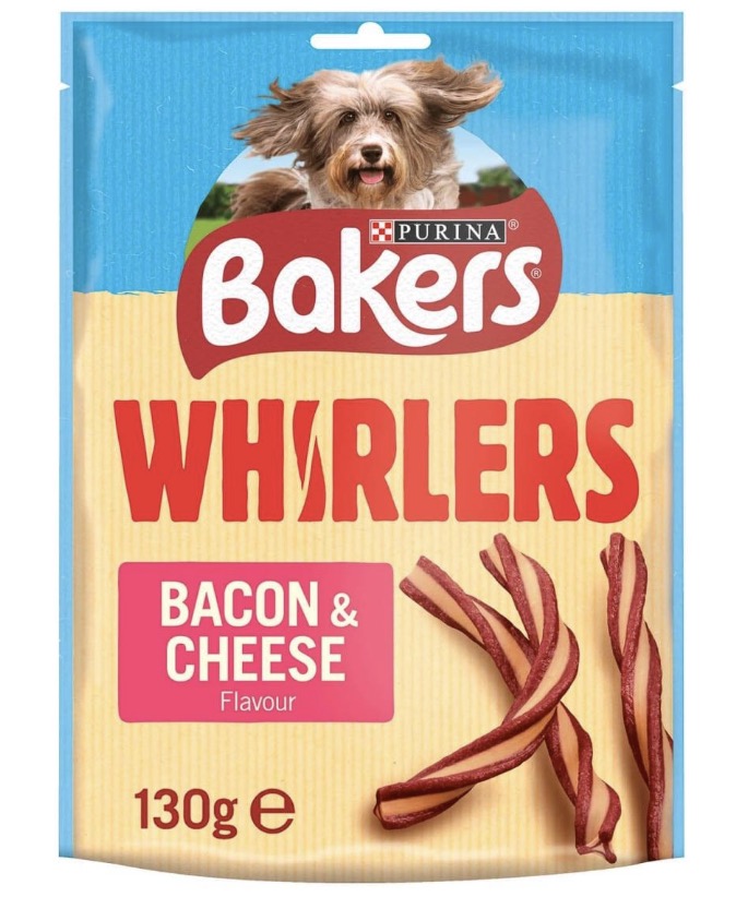Bakers Sizzlers Dog Treats – Bacon and cheese Flavour 130g