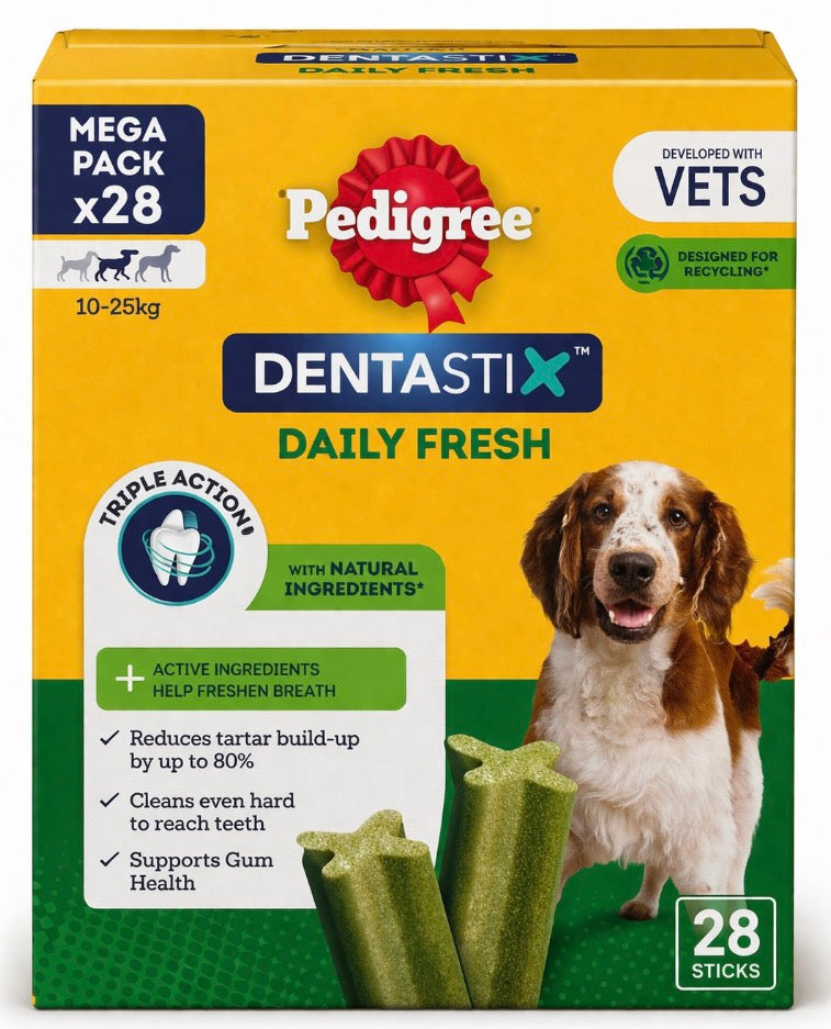 Pedigree Dentastix Daily Fresh Dog Treats – Mega Pack (28 Sticks)