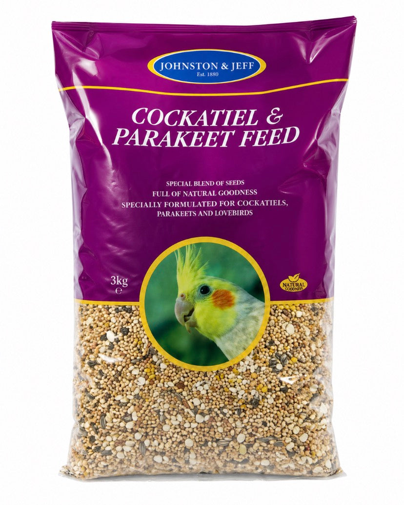 Johnston & Jeff Cockatiel & Parakeet Feed – 3kg