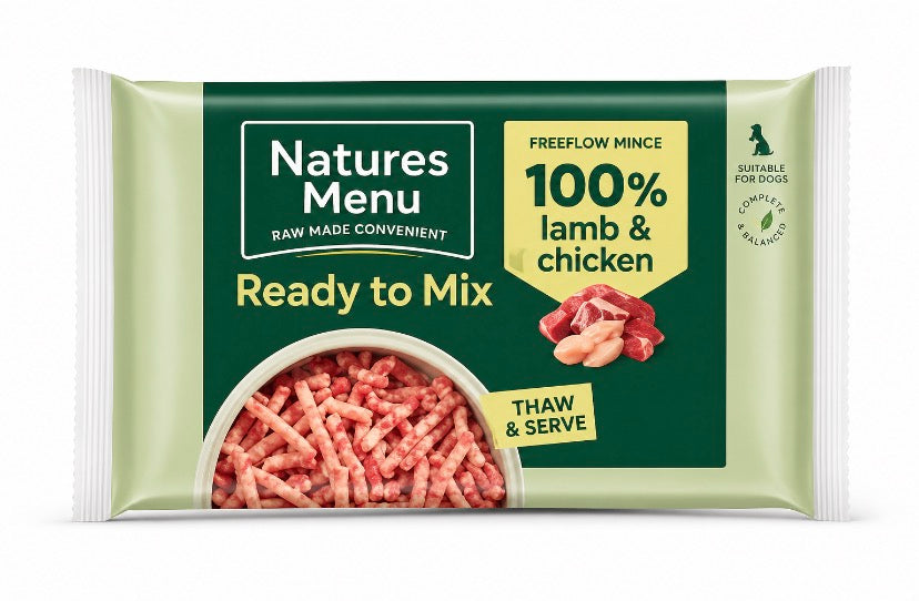 Natures Menu Raw Freeflow Lamb & Chicken Mince 2kg
