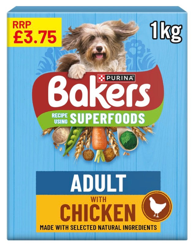 BAKERS Superfoods Chicken with Vegetables Dry Dog Food 1kg