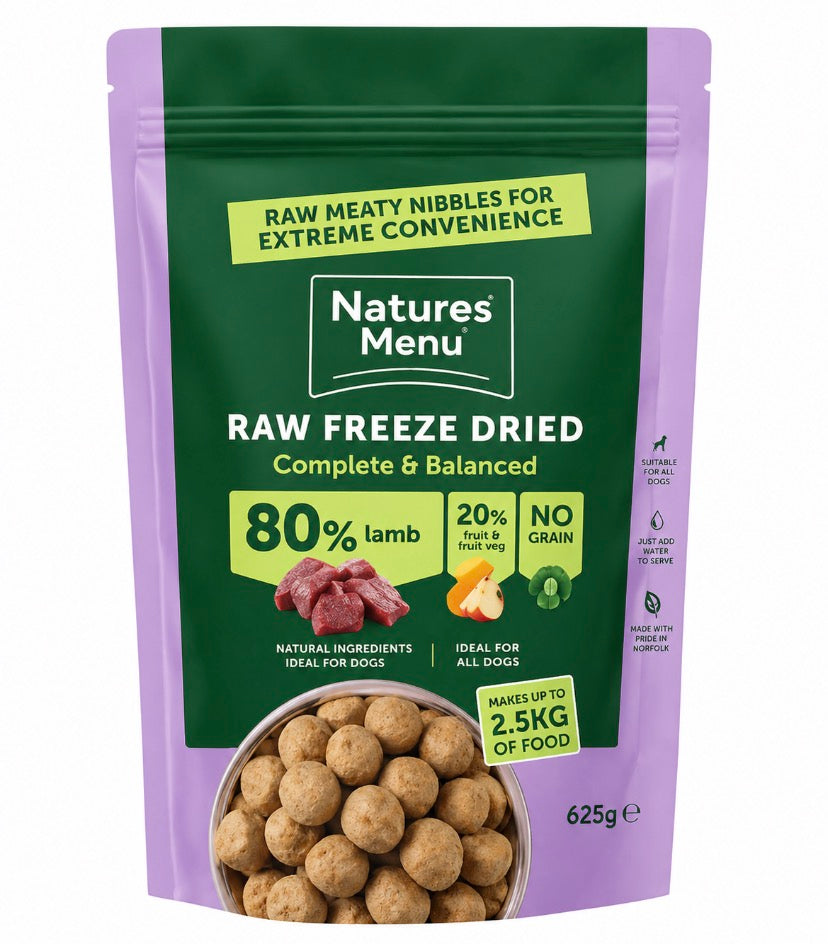 Natures Menu freeze dried Raw Lamb 625g