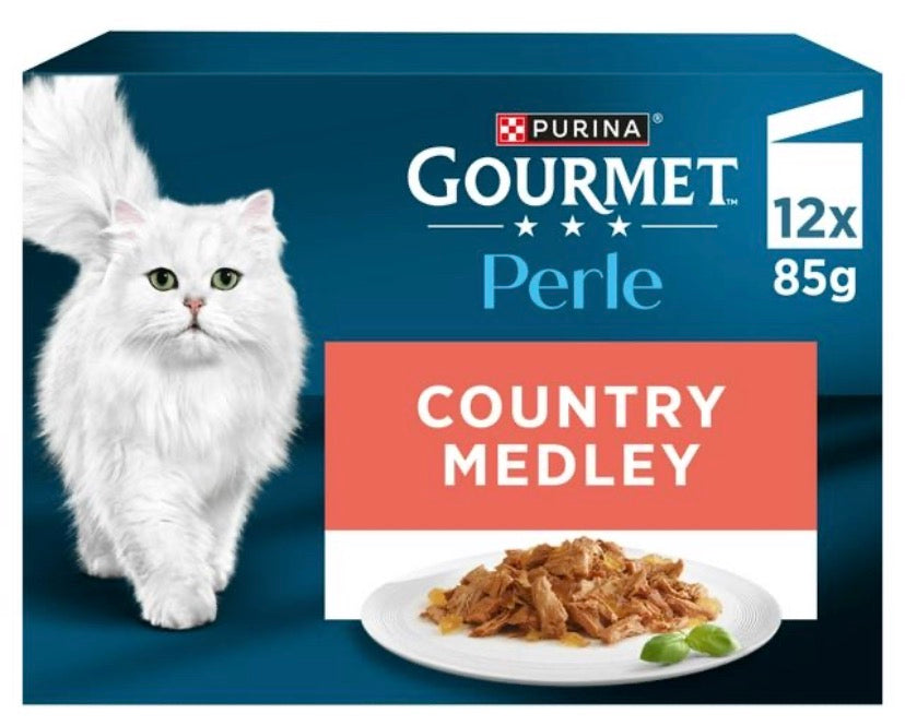 Gourmet Perle Country Medley Mini Fillets in Jelly – 12 Pack (85g Pouches)