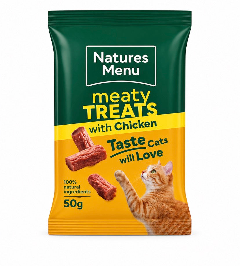 Natures Menu Meaty Cat Treats with Chicken 50g