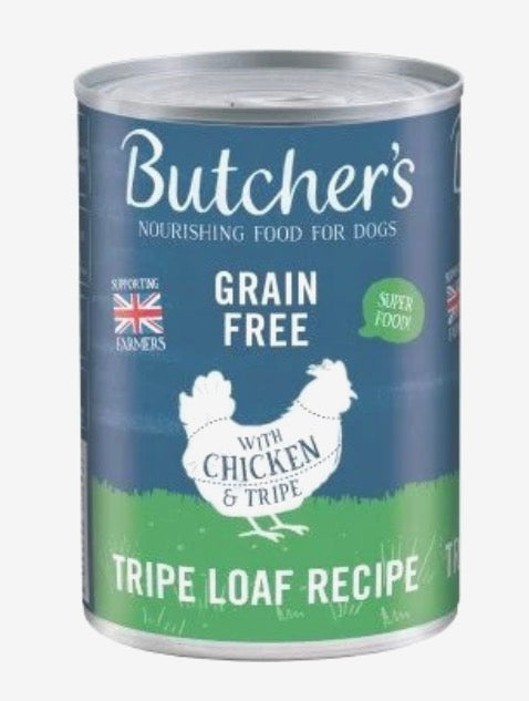 Butcher’s Grain Free Tripe loaf 12 pack
