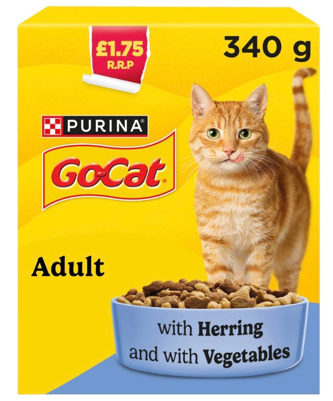 GO-CAT Herring with Vegetables Dry Cat Food 340g