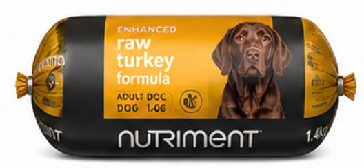 Nutriment Adult Dog Raw Turkey Chubb – 1.4kg