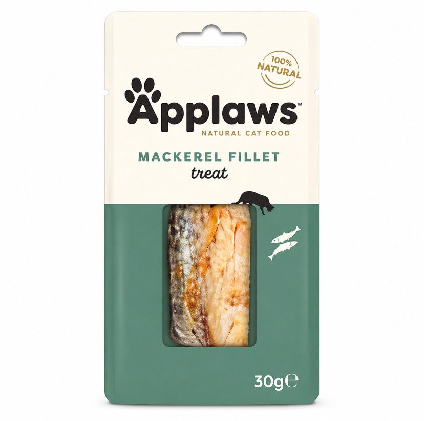 Applaws Natural Wet Cat Treat – Mackerel Fillet 30g