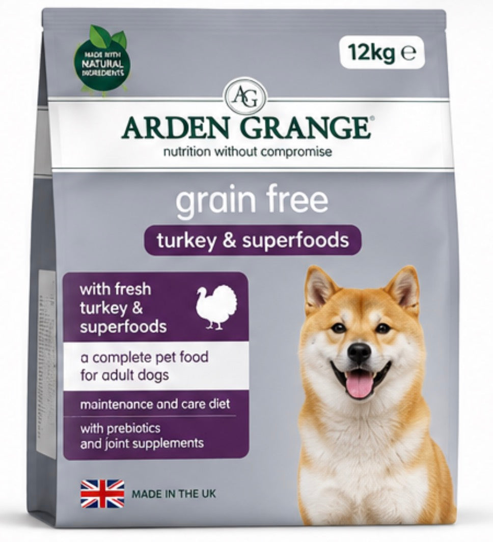 Arden Grange Adult Dog Grain Free Turkey & Superfoods 12kg