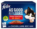 Felix As Good As It Looks Wet Cat Food –Meaty Selection in Jelly (12 Pack)