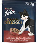Felix Doubly Delicious Dry Cat Food – Beef & Chicken with Vegetables (750g)