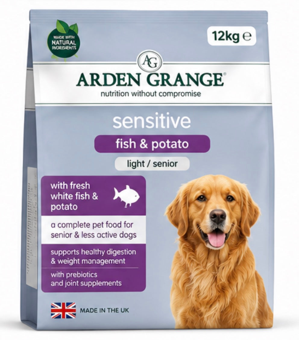 Arden Grange Light/Senior Sensitive Fish & Potato 12kg