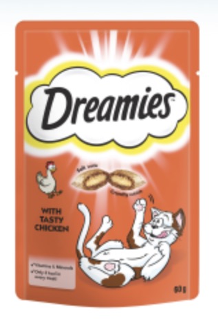 Dreamies Cat Treats with Chicken