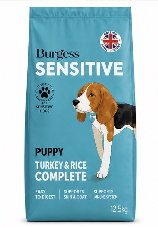 Burgess Sensitive Puppy Turkey & Rice (12.5kg)
