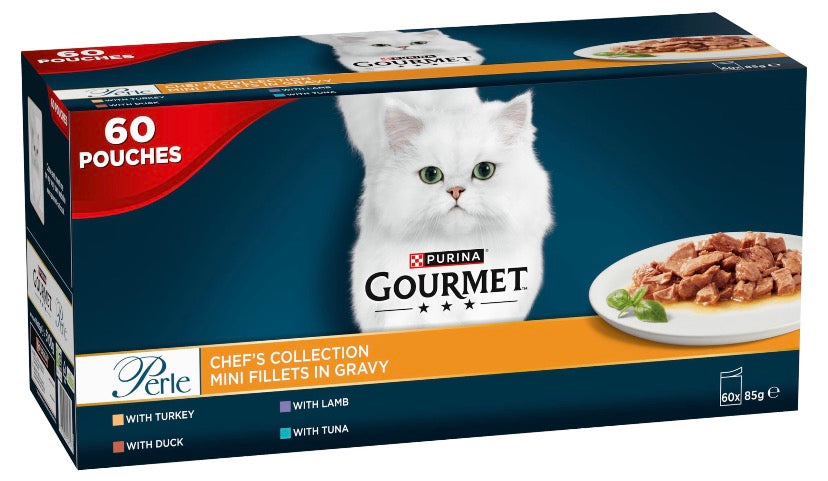 Gourmet Perle Chef’s Collection in Gravy – 60 Pouch Pack
