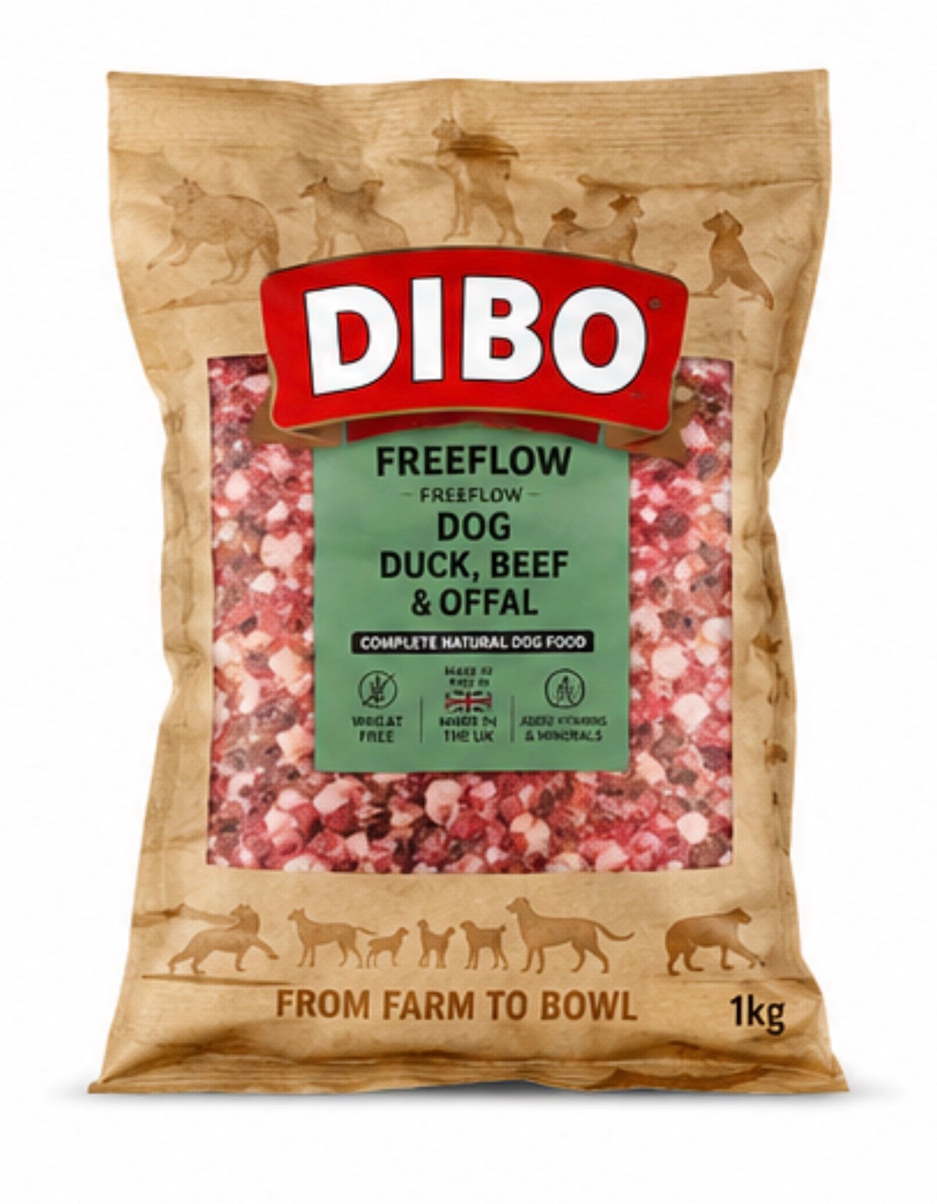 Dibo Freeflow Duck, Beef & Offal 1kg