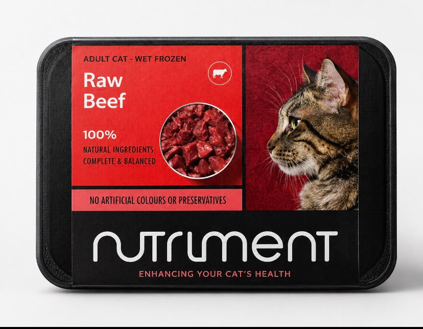 Nutrient Adult Cat Raw Beef 500g