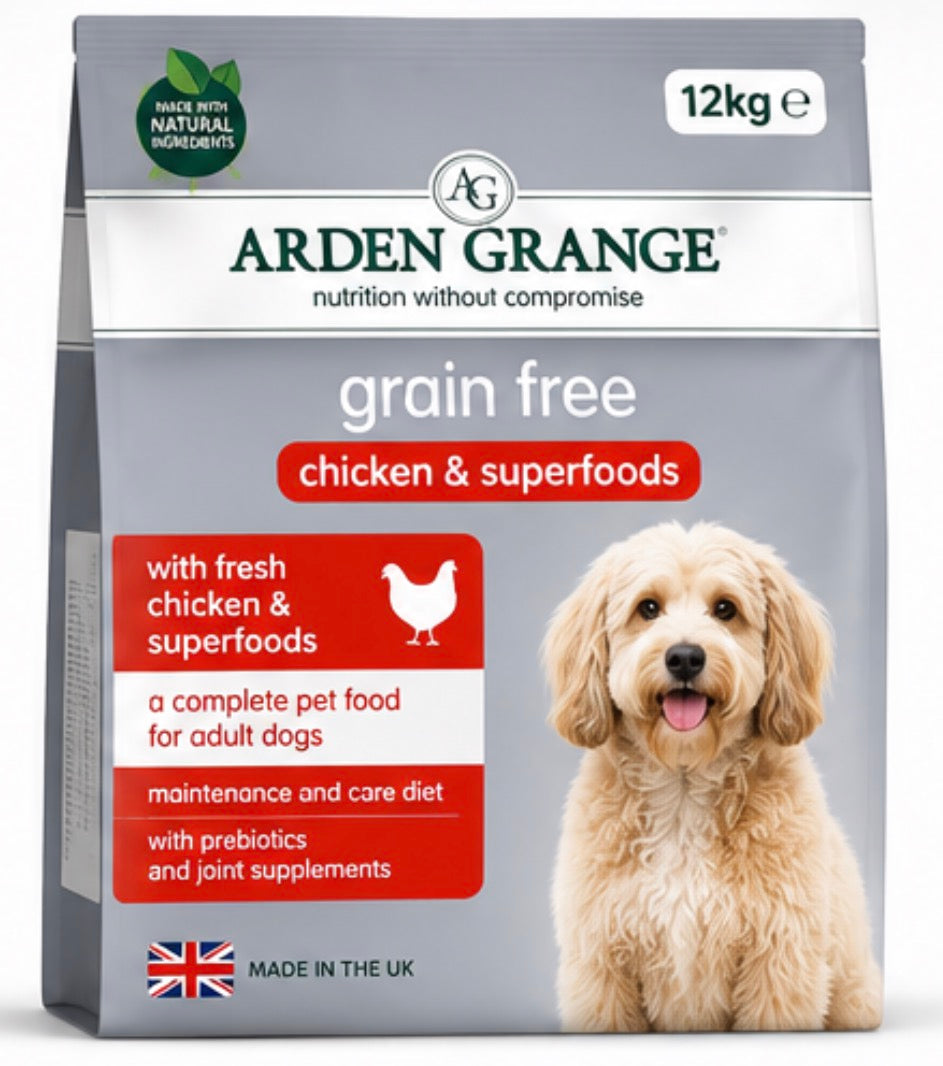 Arden Grange Adult Dog Grain Free Chicken & Superfoods 12kg