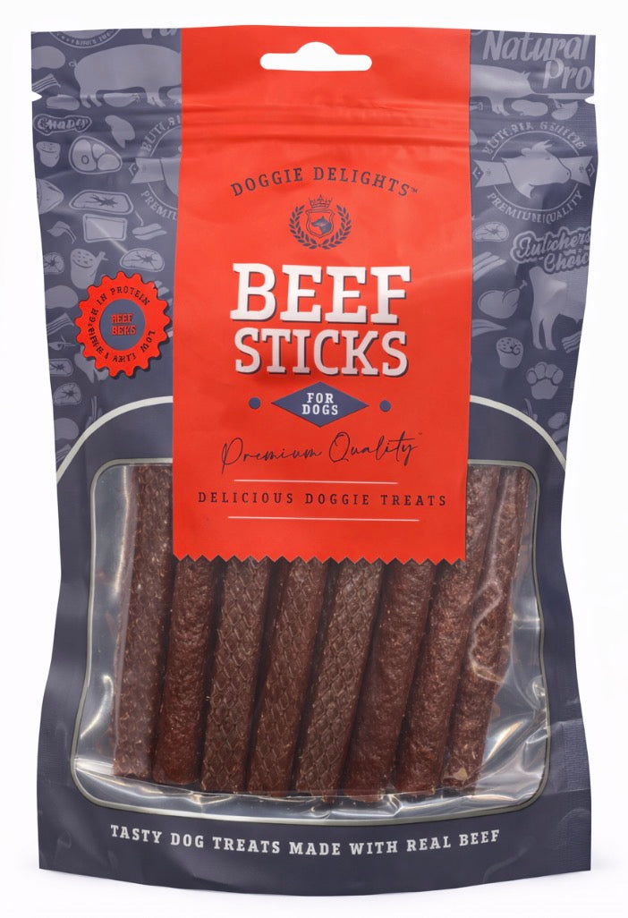 Doggie Delights Beef Sticks – High Protein Dog Treats
