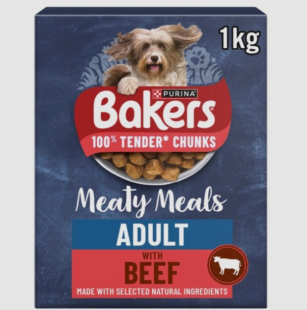 Bakers Meaty Meals (Beef) 1KG